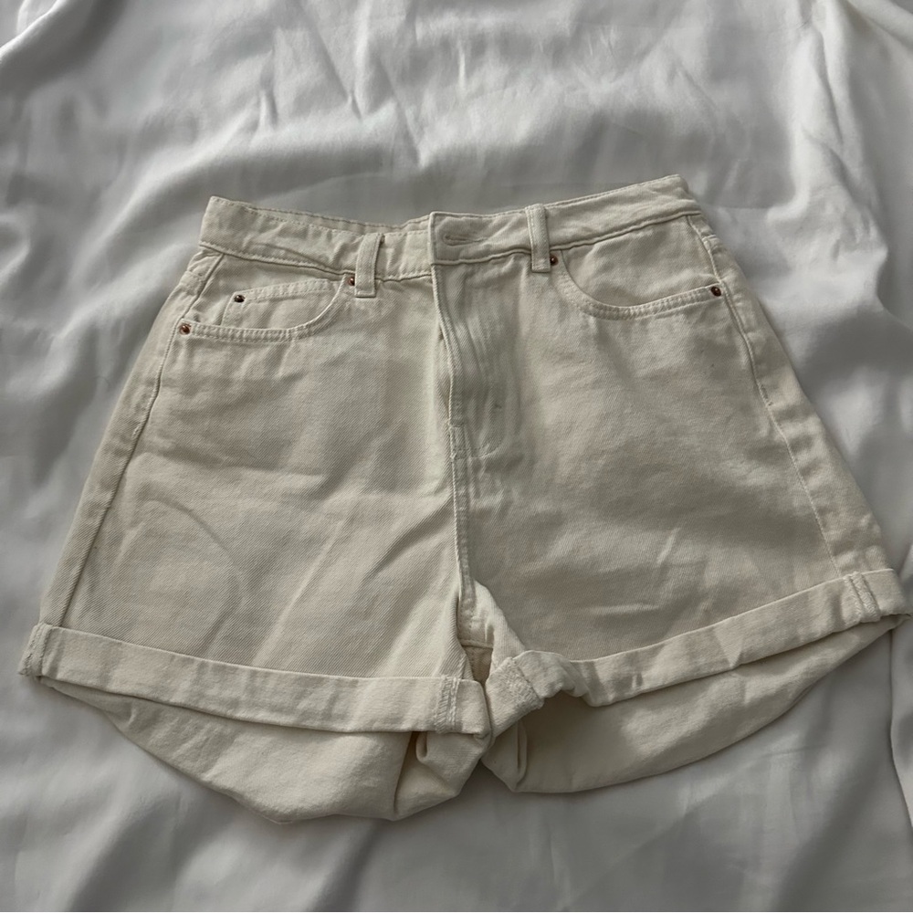 Off White Denim Shorts